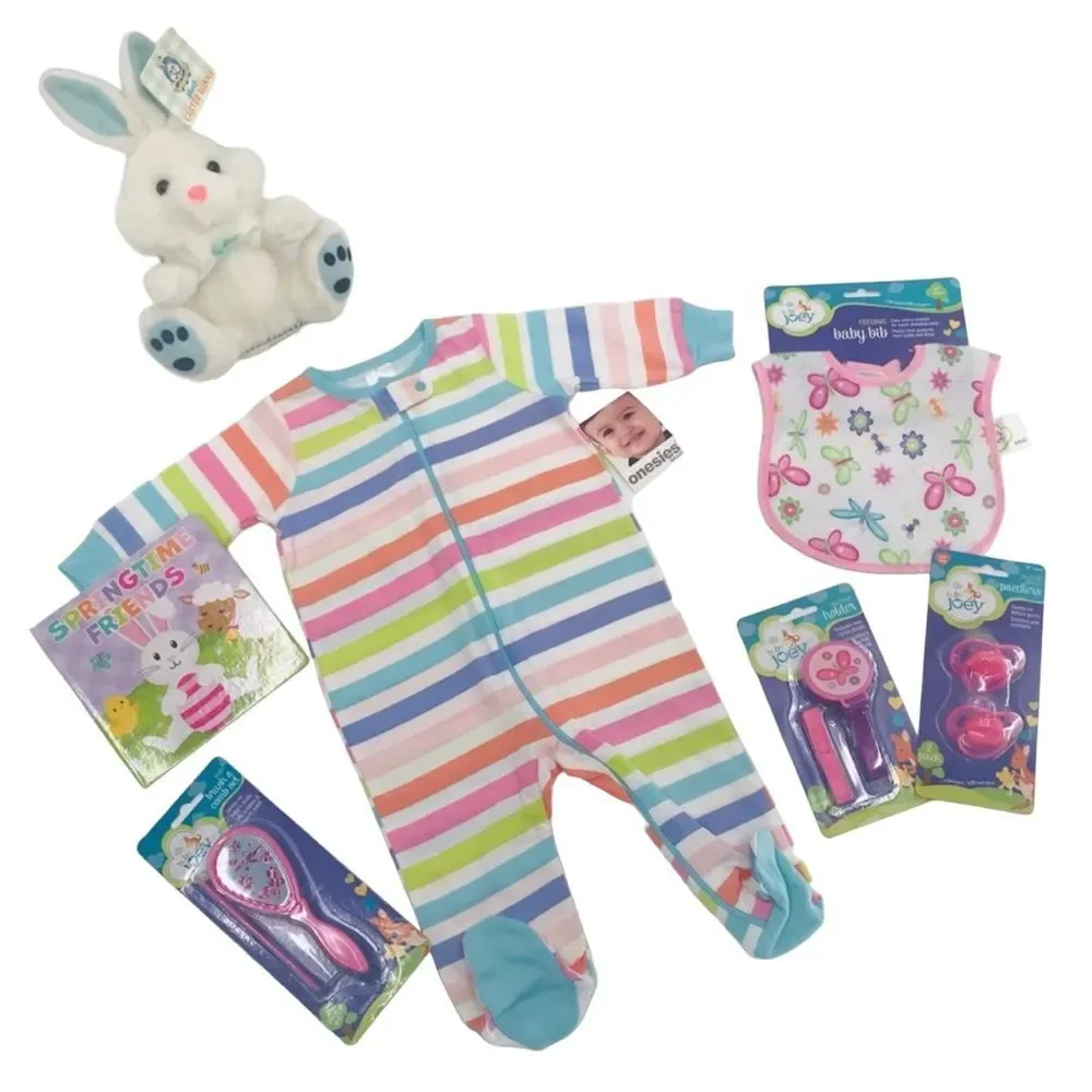 Baby Rainbow Sleeper with Baby Accessories Items 3-6 mos